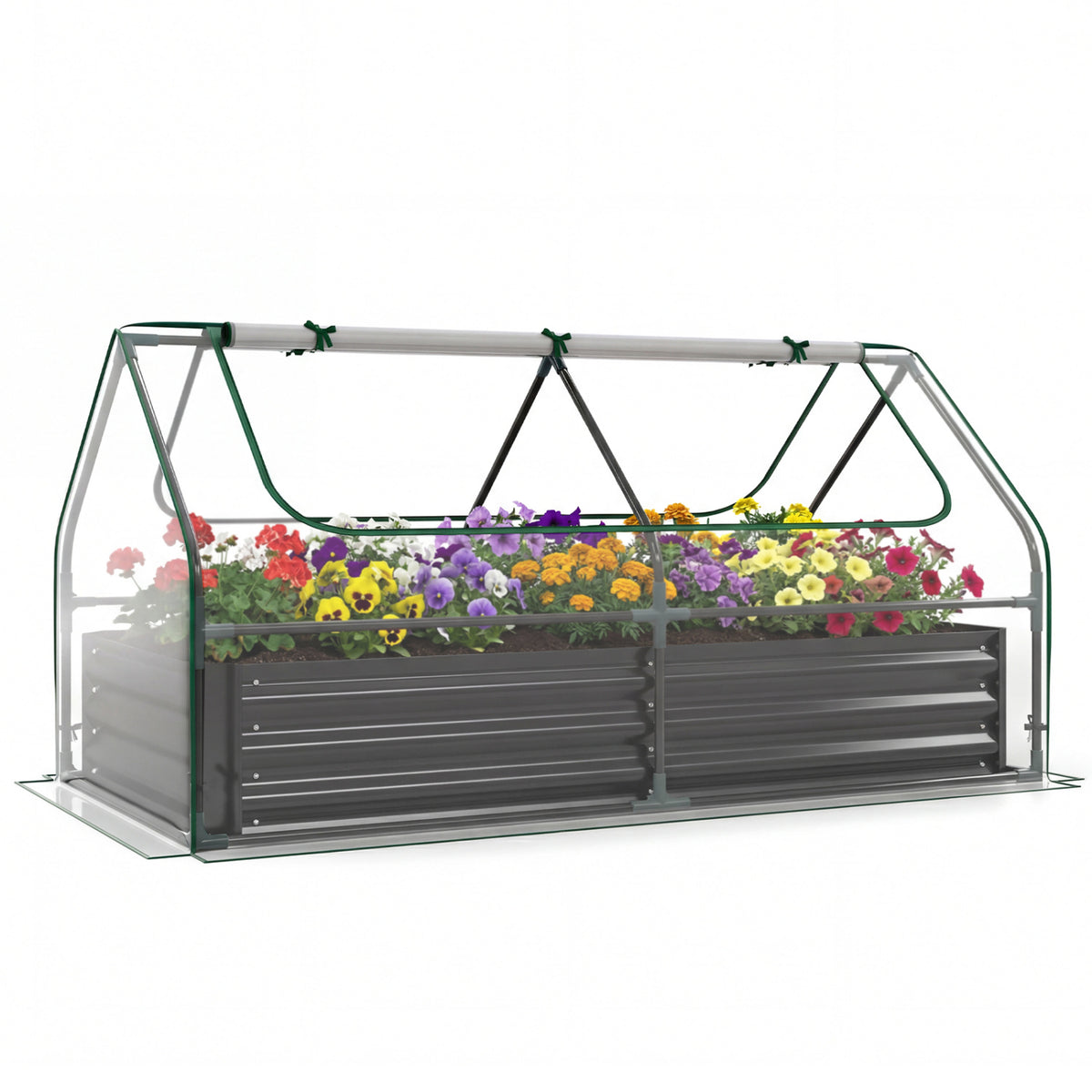 69 x 33 12 Inch Raised Garden Bed with Cover Planter Box Mini