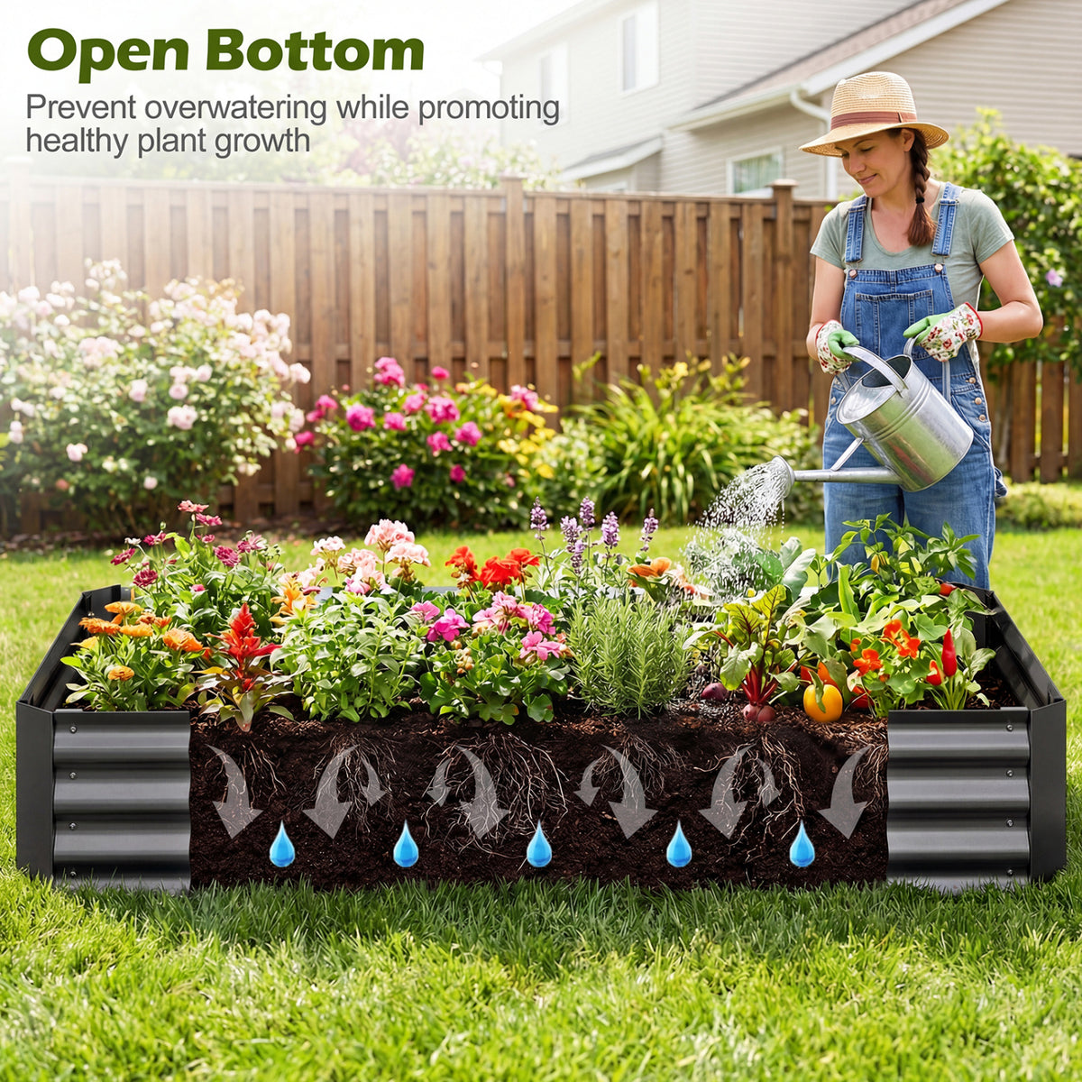 69 x 33 12 Inch Raised Garden Bed with Cover Planter Box Mini