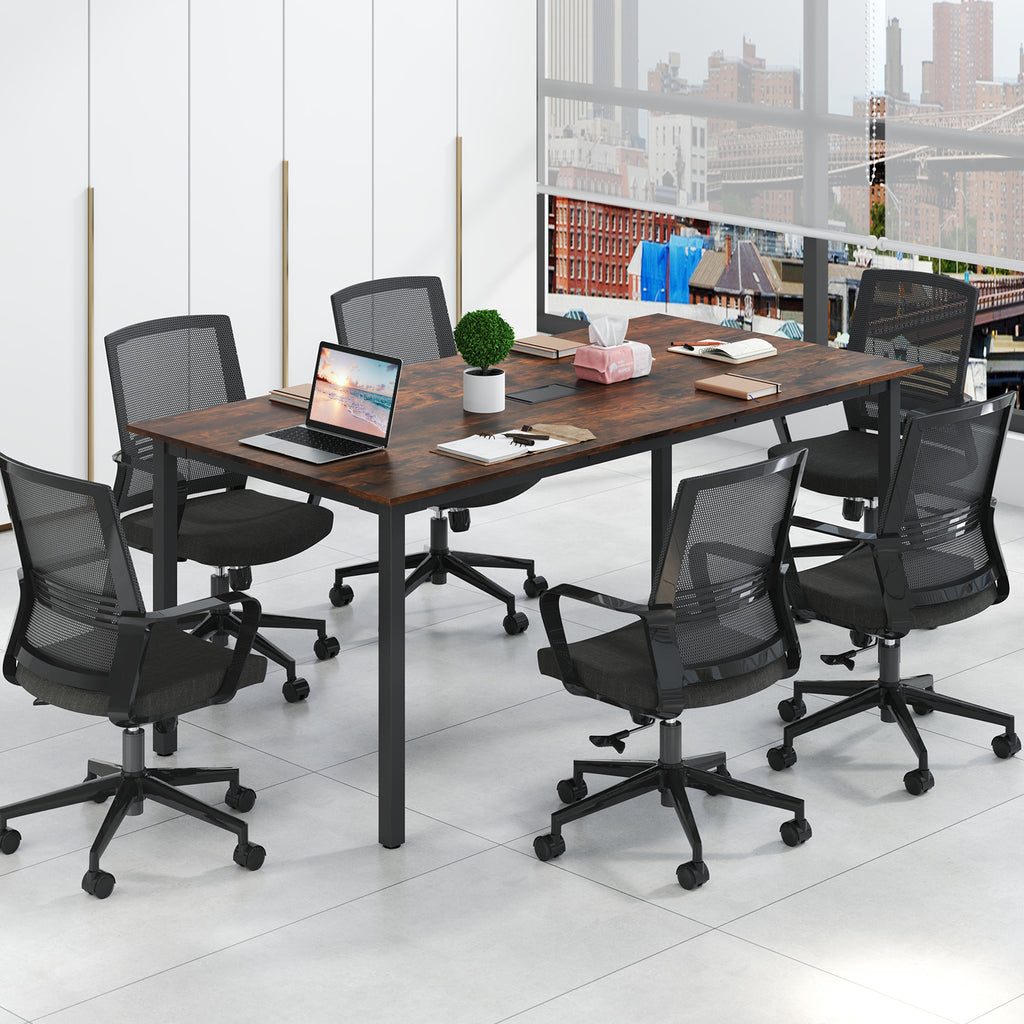 6 Feet Conference Room Table Large Meeting Rectangle Seats 8-10 People