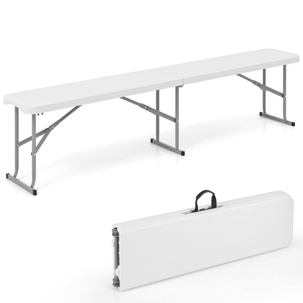 6 Feet Portable Picnic Folding Bench 550 lbs Limited with Carrying