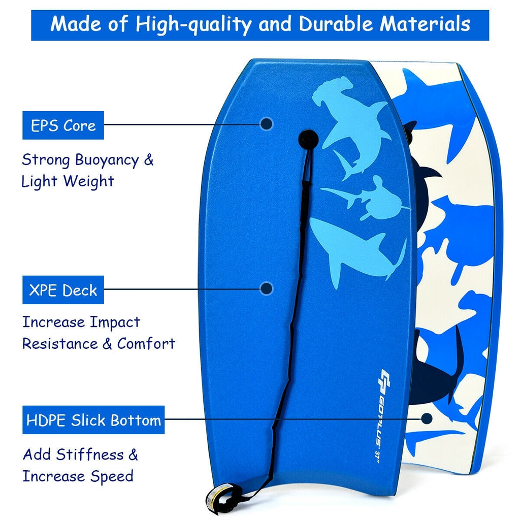 Lightweight Bodyboard Surfing with EPS Core - S Size, Buoyancy & Impact Resistant