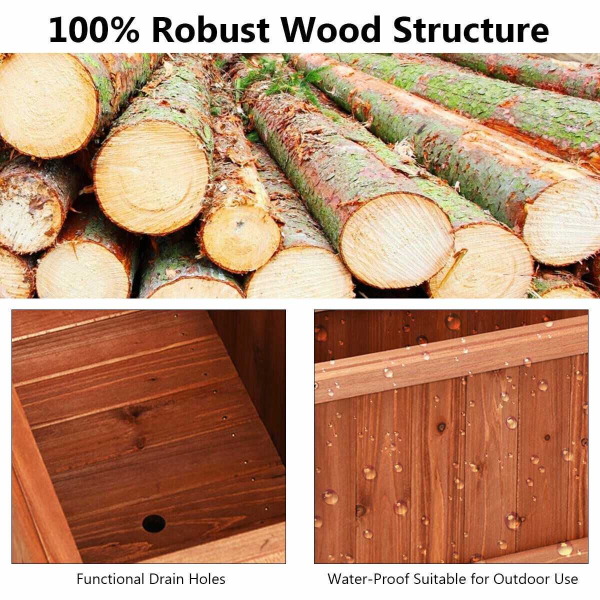 Wooden Planter Box 40 inches - Fir Garden Planter