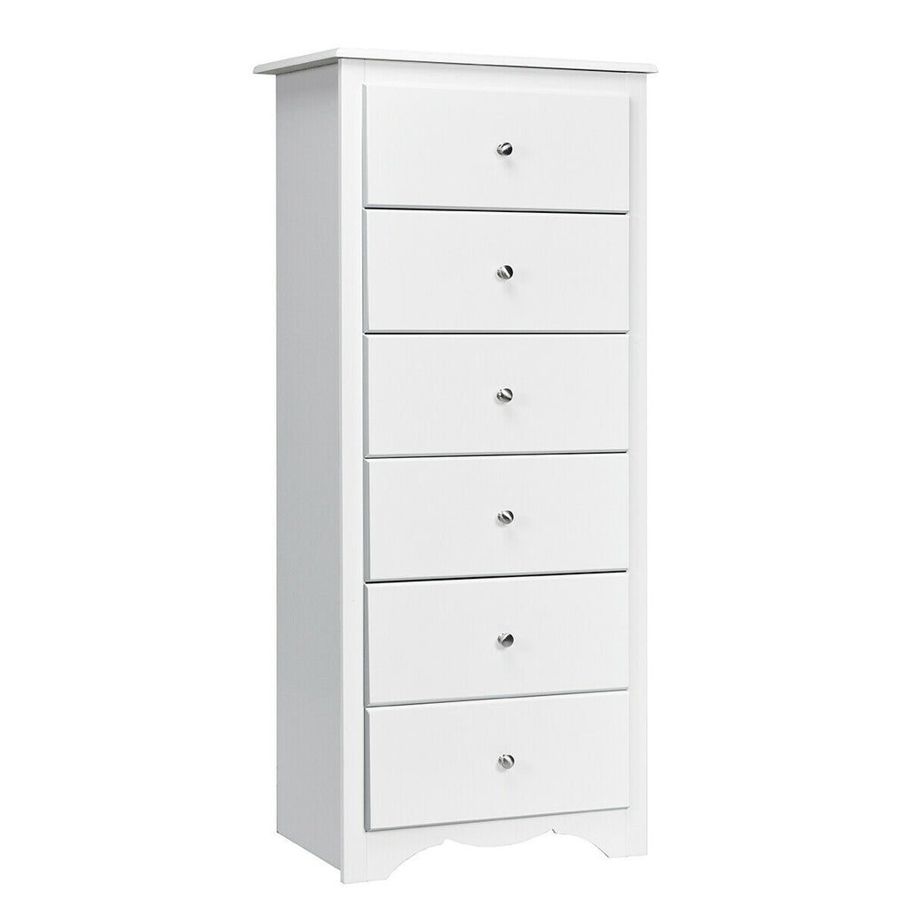6 Drawer Chest Dresser for Bedroom Storage - Brown