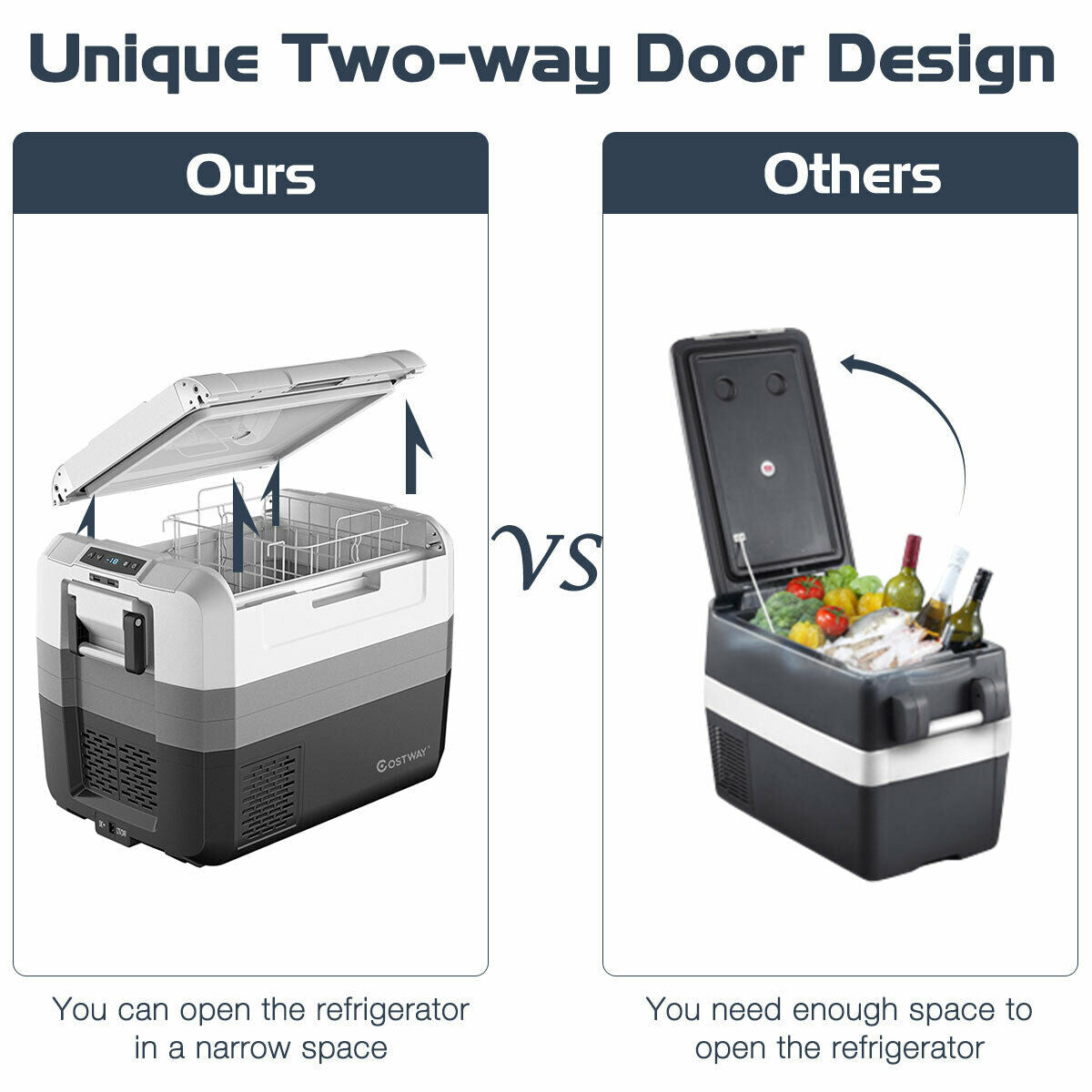 58 Quart Portable Electric Car Cooler