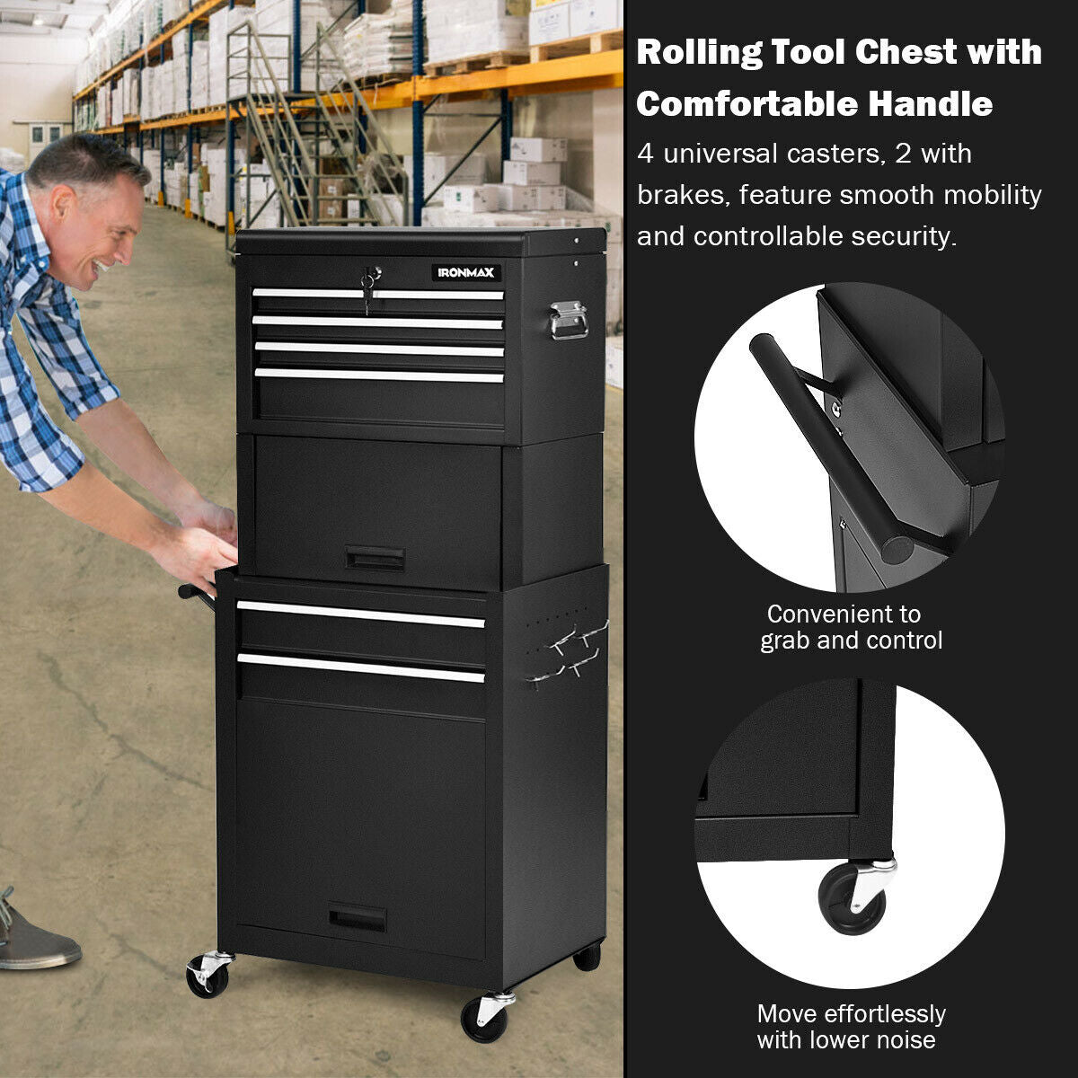 6 Drawers Tool Chest with Heightening Cabinet