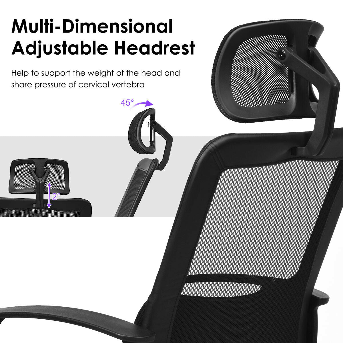 Ergonomic Mesh Office Chair – High Back Swivel
