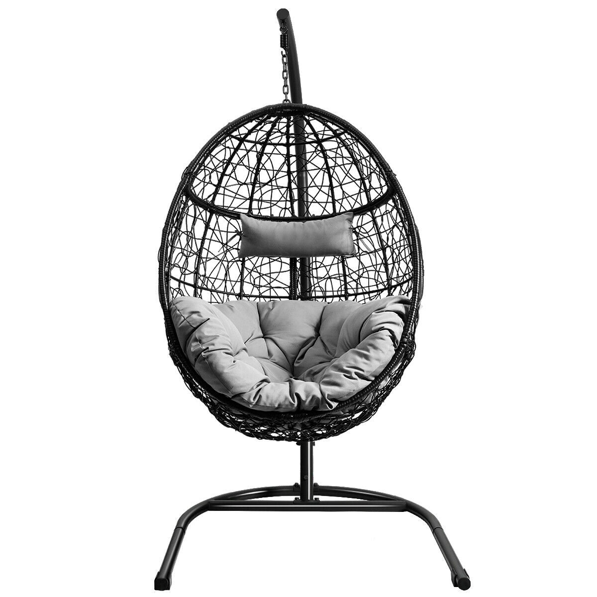 Hanging Swing Chair with Stand - Style 2, Gray