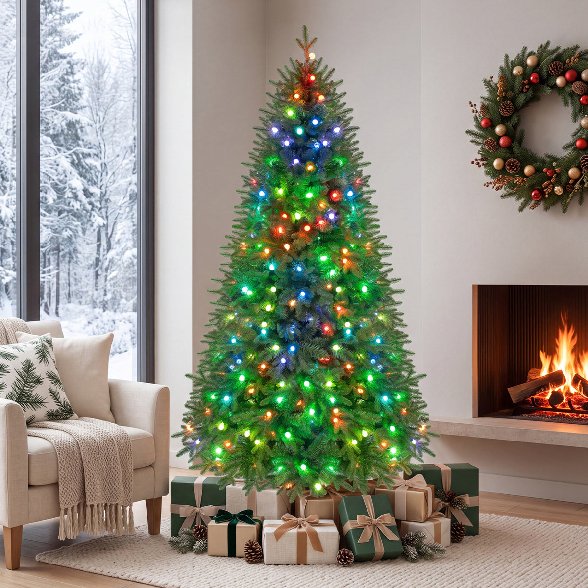 6.3 FT Smart Christmas Tree with 230 RGB LED Lights - App & Remote Control