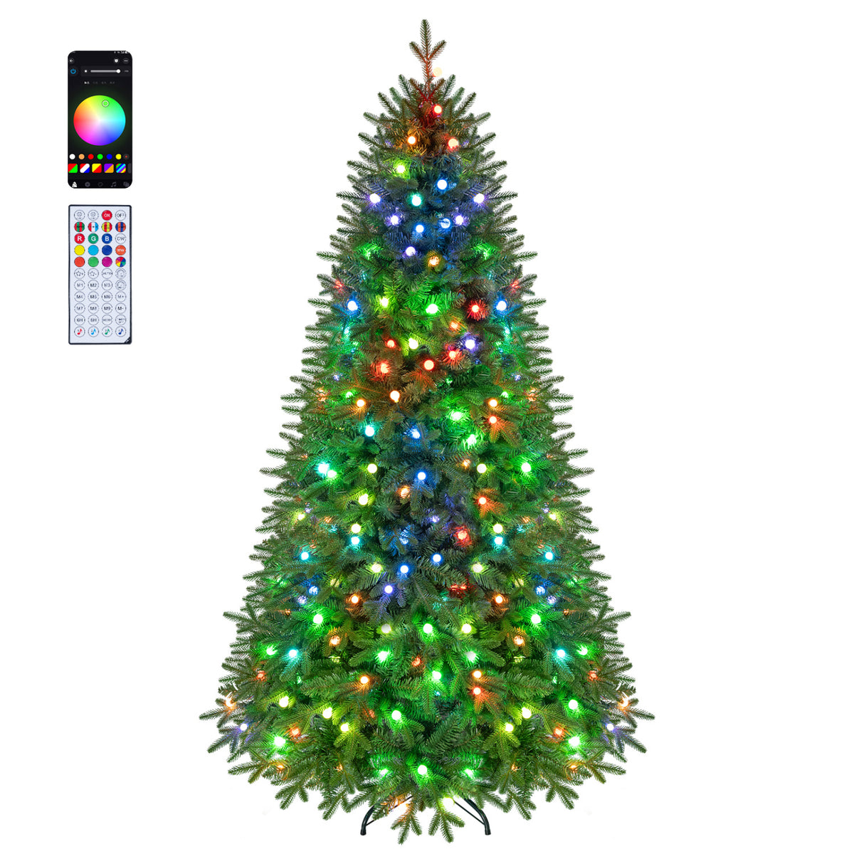 6.3 FT Smart Christmas Tree with 230 RGB LED Lights - App & Remote Control
