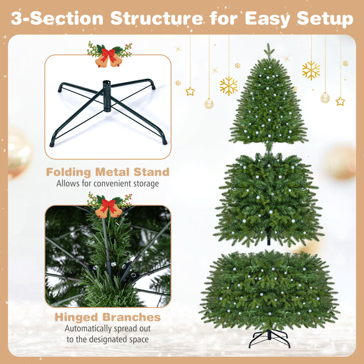 6.3 FT Smart Christmas Tree with 230 RGB LED Lights - App & Remote Control