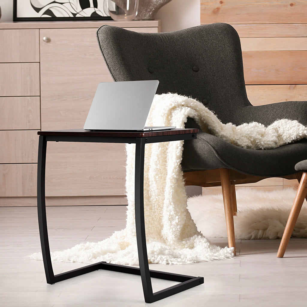 C-Shaped Sofa Side Table - Coffee
