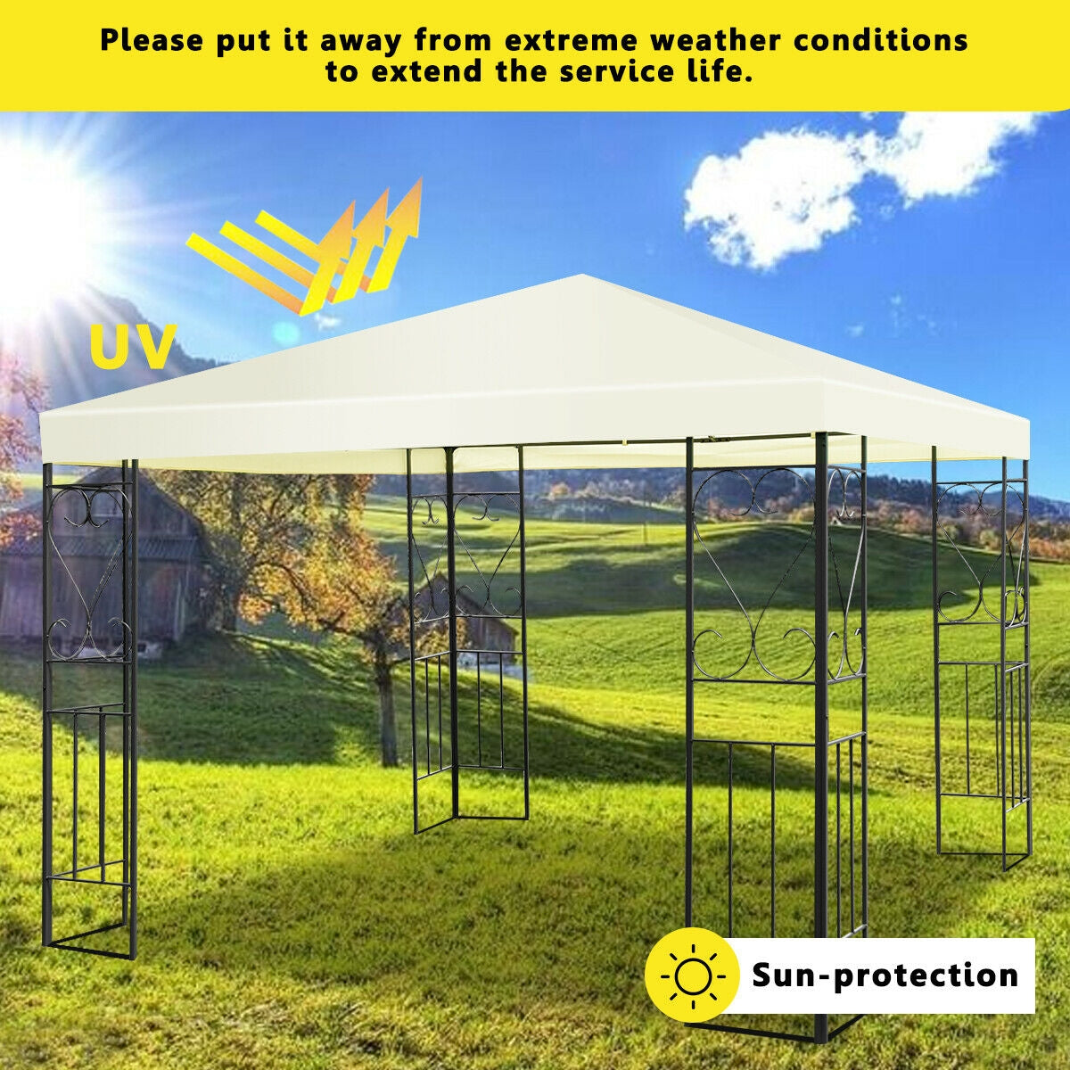 10 x Feet Patio Gazebo Canopy Tent Garden Shelter