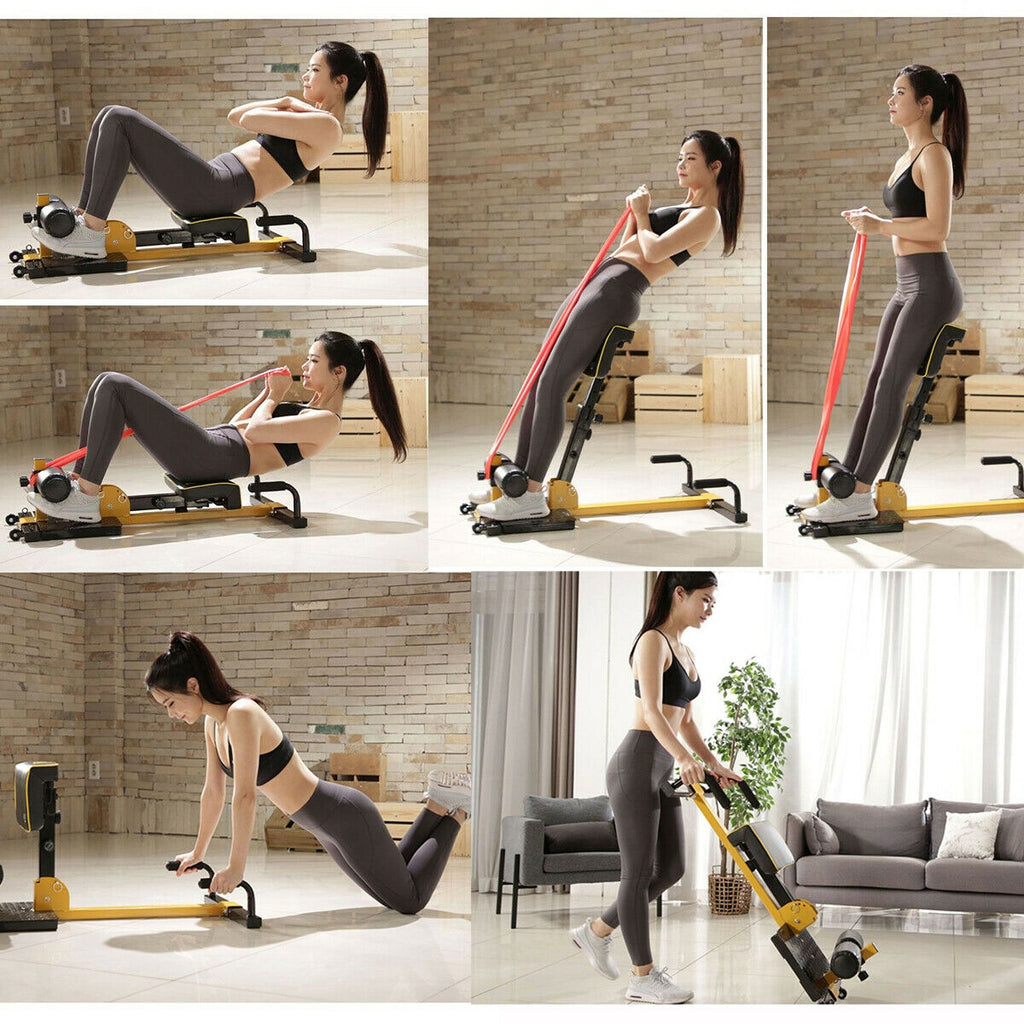 38 Inch 8-in-1 Multifunctional Home Gym Squat Equipment - Costway