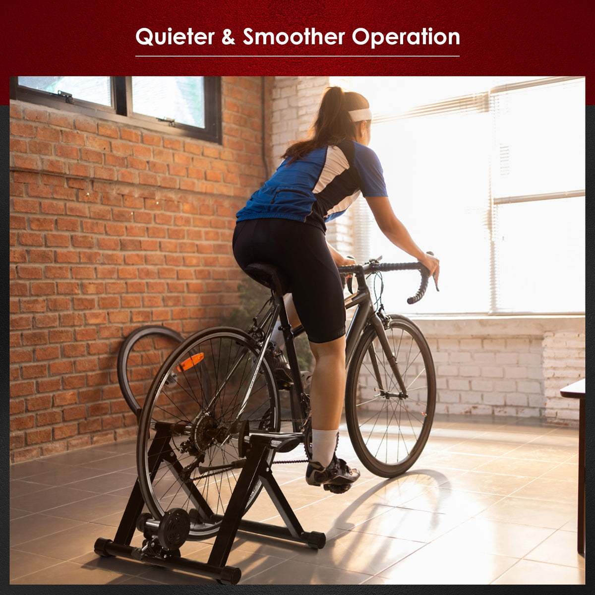 Portable Folding Bicycle Trainer Stand for 26-28 Inch Bikes