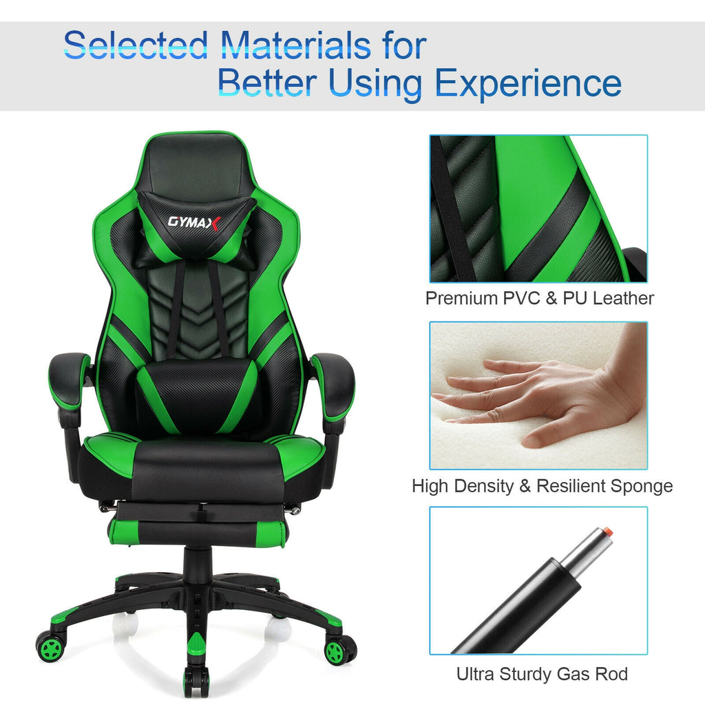 Adjustable Gaming Chair with Footrest for Home Office
