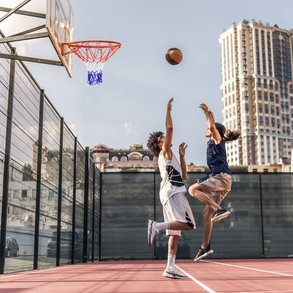 18 Inch Basketball Rim with All-Weather PE Net - Rustproof Metal Frame, Easy Installation - Variation of This Listing: 18 Inch D. PE Net