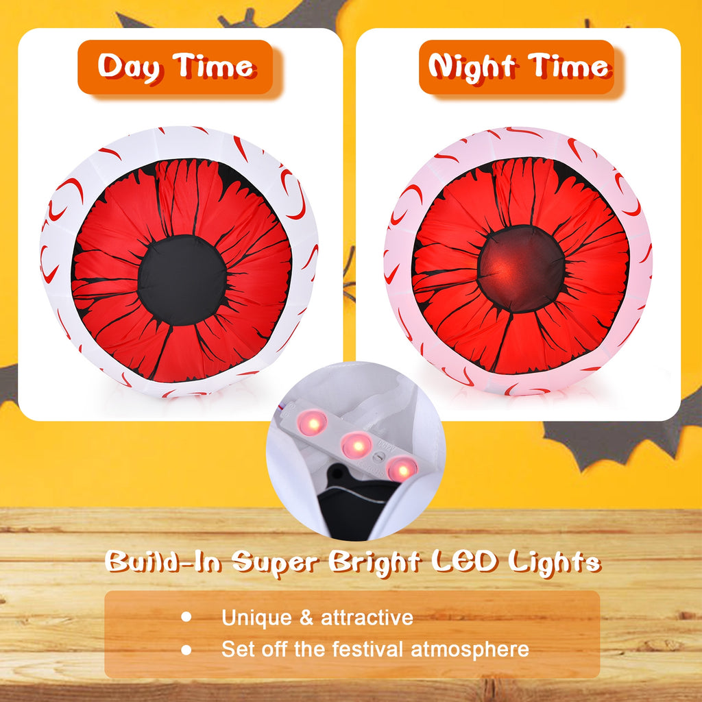 Halloween Inflatable Eyeballs with Air Blower - 2 Pack, Scary Decor