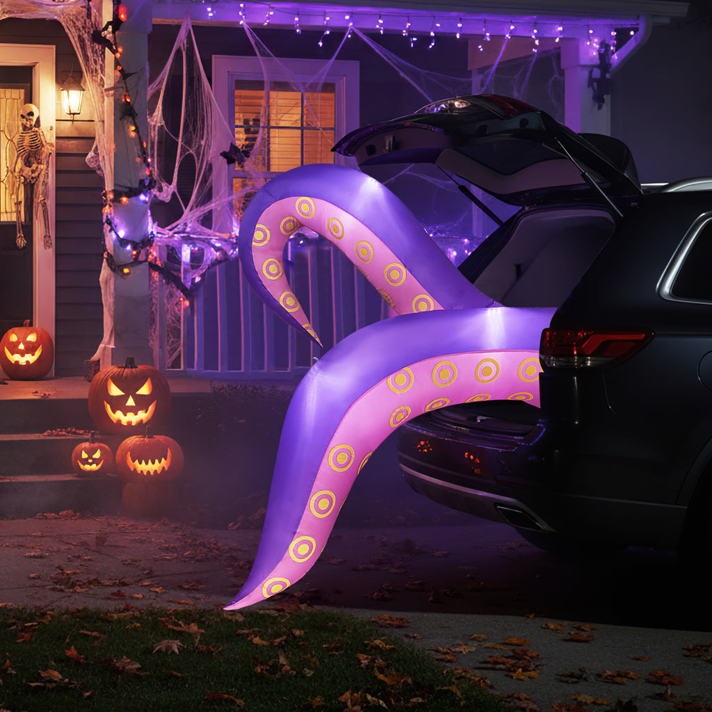6.5 Ft Inflatable Tentacles with LED Lights & Suction Cups - Spooky Sea Creature