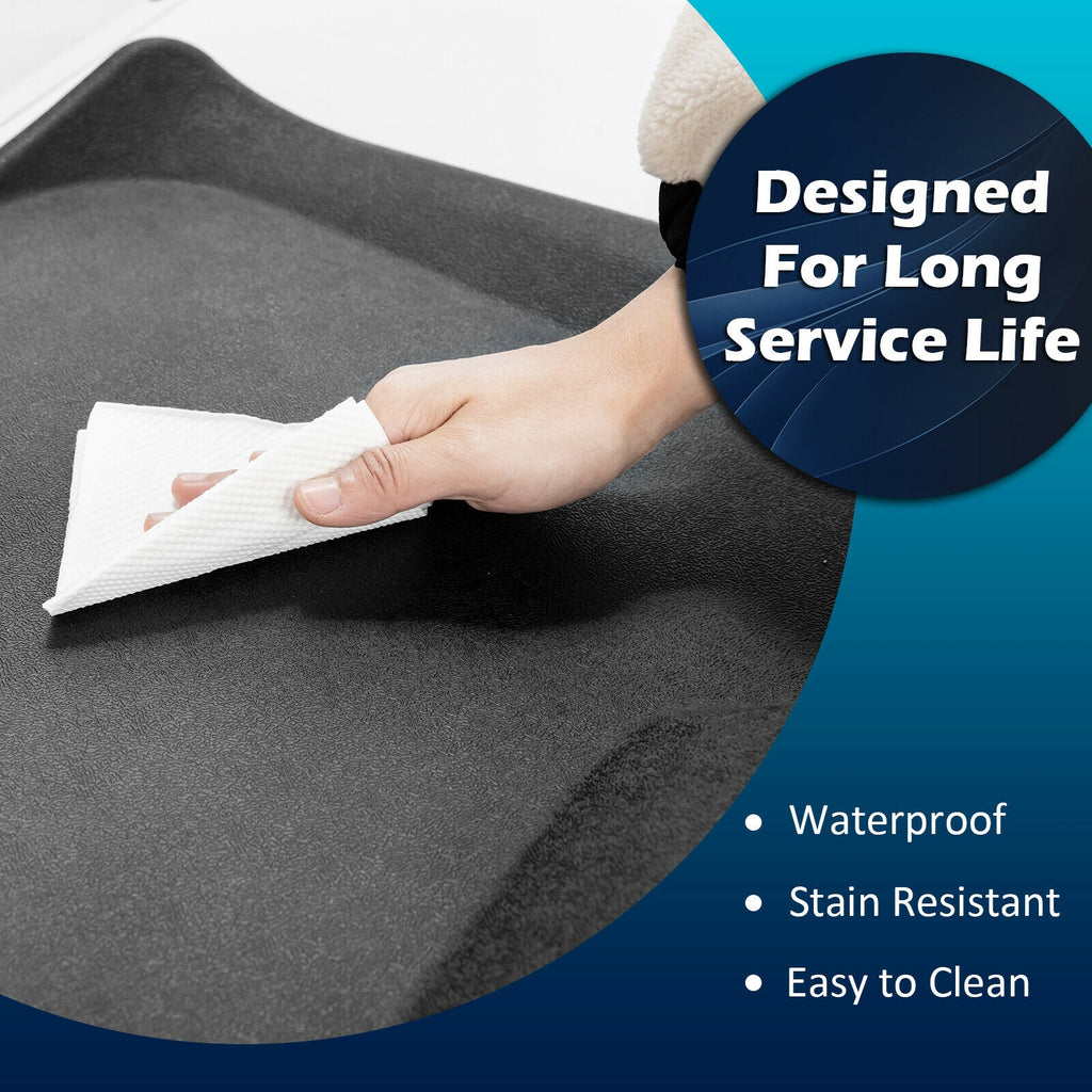 Anti-Fatigue Standing Mat with Massage Points & Diverse Terrain - 27x21.5 Black