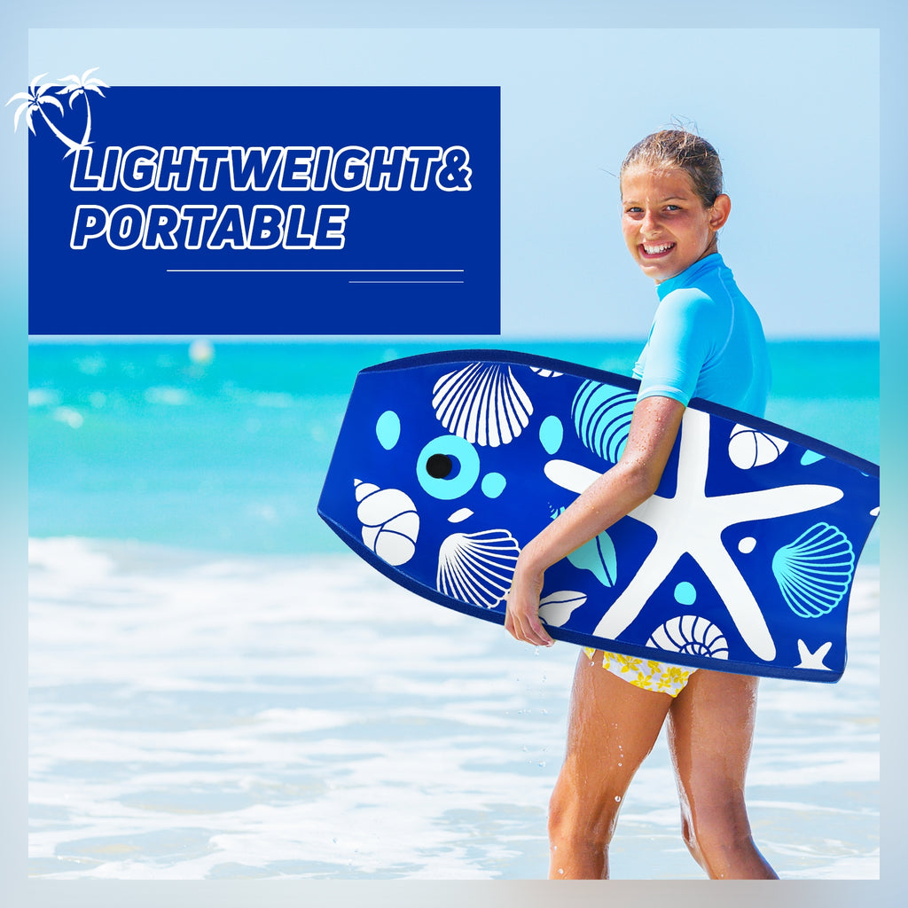 Lightweight Bodyboard S - Portable Surfing Bodyboard for Water Sports