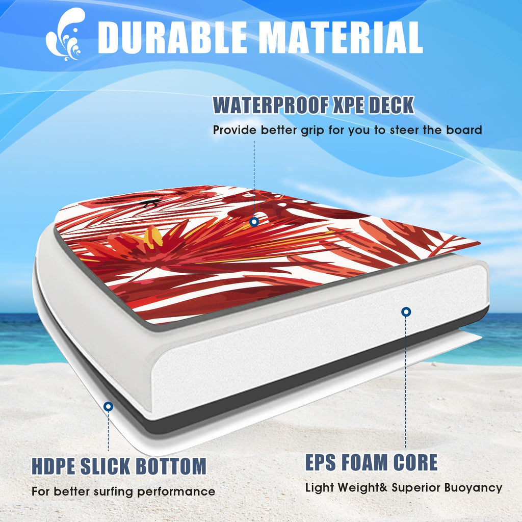 37 Inch Lightweight Surfboard for Kids & Adults with Fin - M Variation