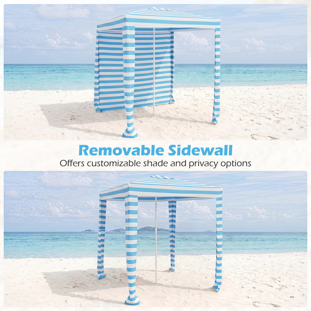 6.5 x Feet Easy-Setup Canopy Shelter with Detachable Privacy Sidewall