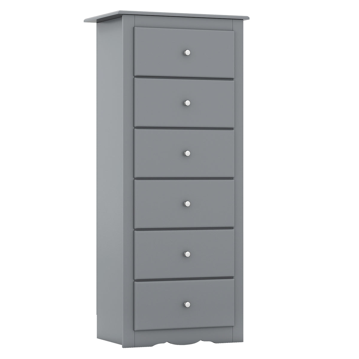 6 Drawer Chest Dresser, Gray