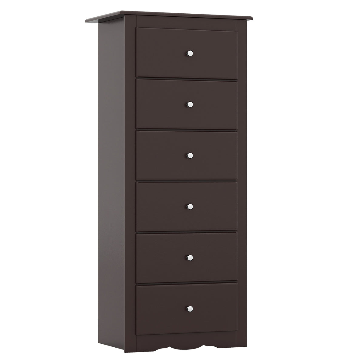 6 Drawer Chest Dresser for Bedroom Storage - Brown