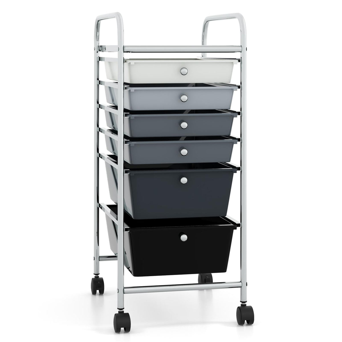 Multifunctional 6 Drawers Rolling Storage Cart Organizer