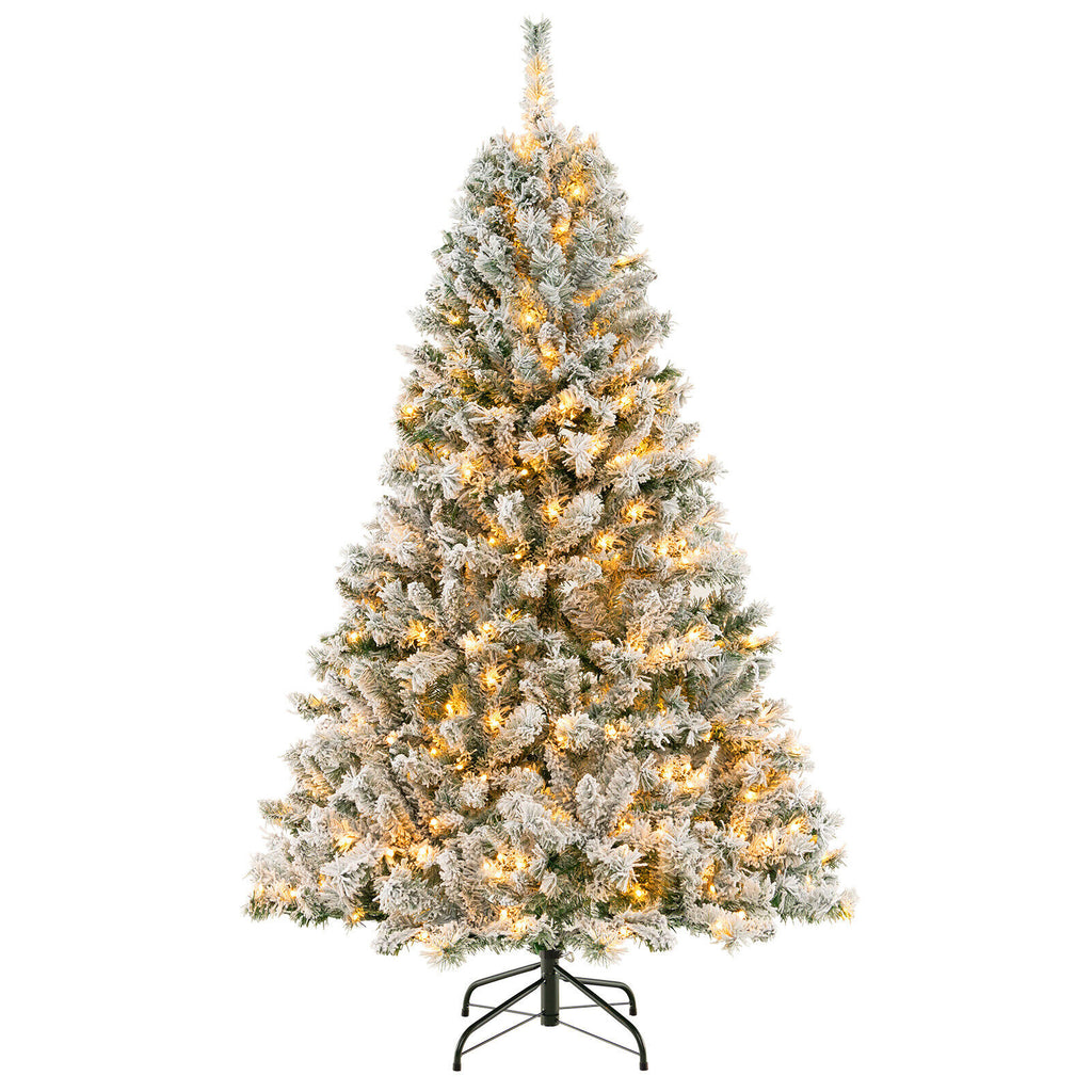 6 Feet Artificial Christmas Tree - Quick Auto-Expand Design with LED Lights