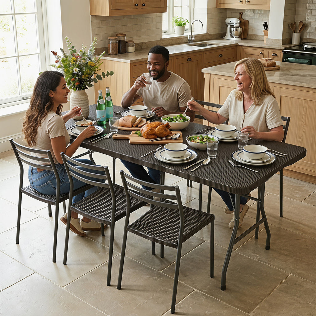 6 FT Plastic Fold-in-Half Camping Table