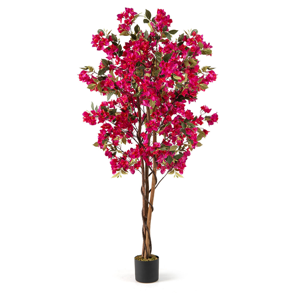 Artificial Bougainvillea Tree with White Flowers - 6 Feet, 1 Piece