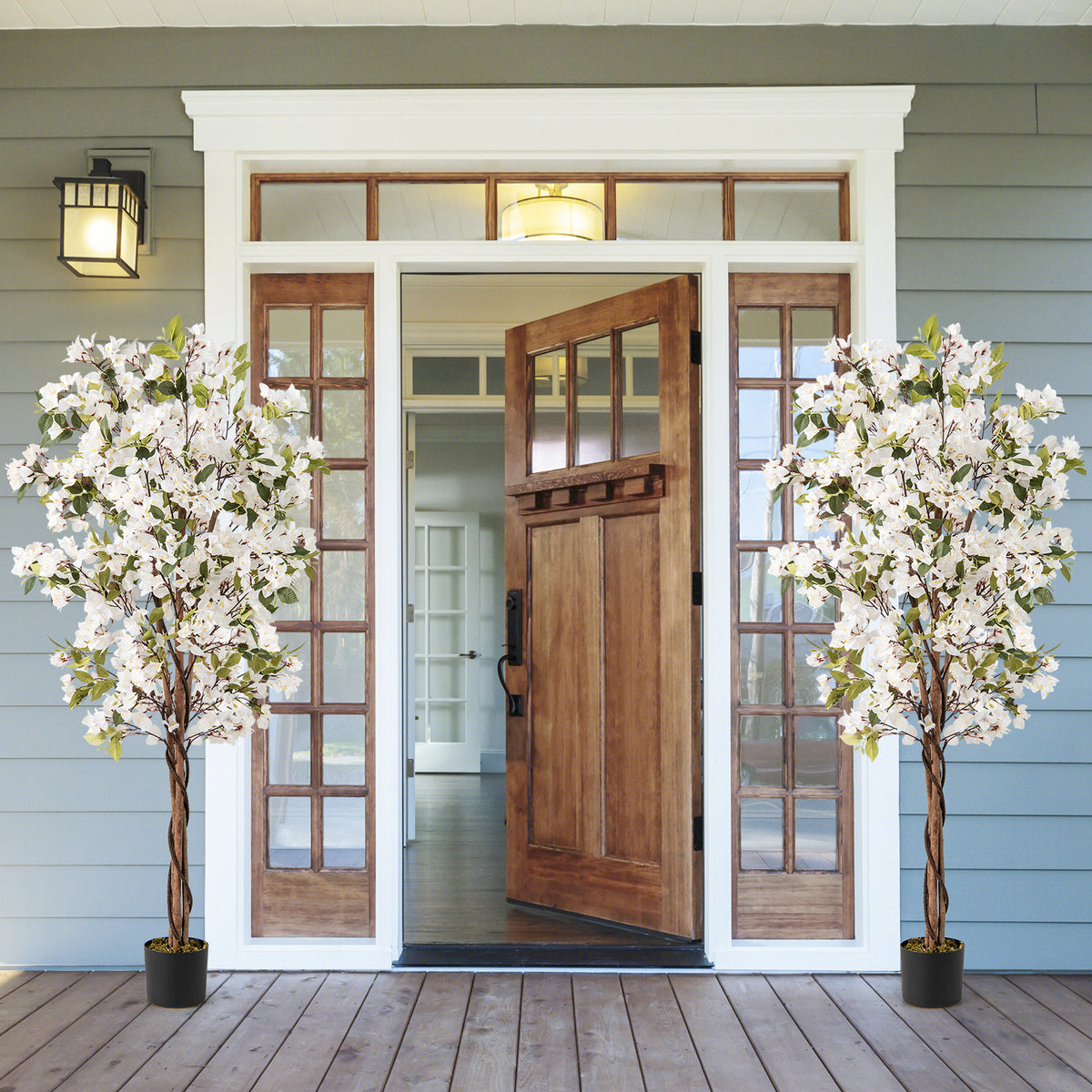 Artificial Bougainvillea Tree with White Flowers - 6 Feet, 1 Piece