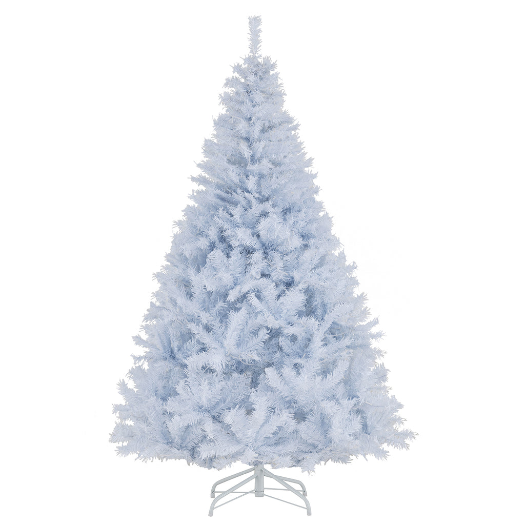 6/7 Feet Artificial Christmas Tree Hinged Pre-Lit Xmas Tree with 11 Lighting Modes - Costway