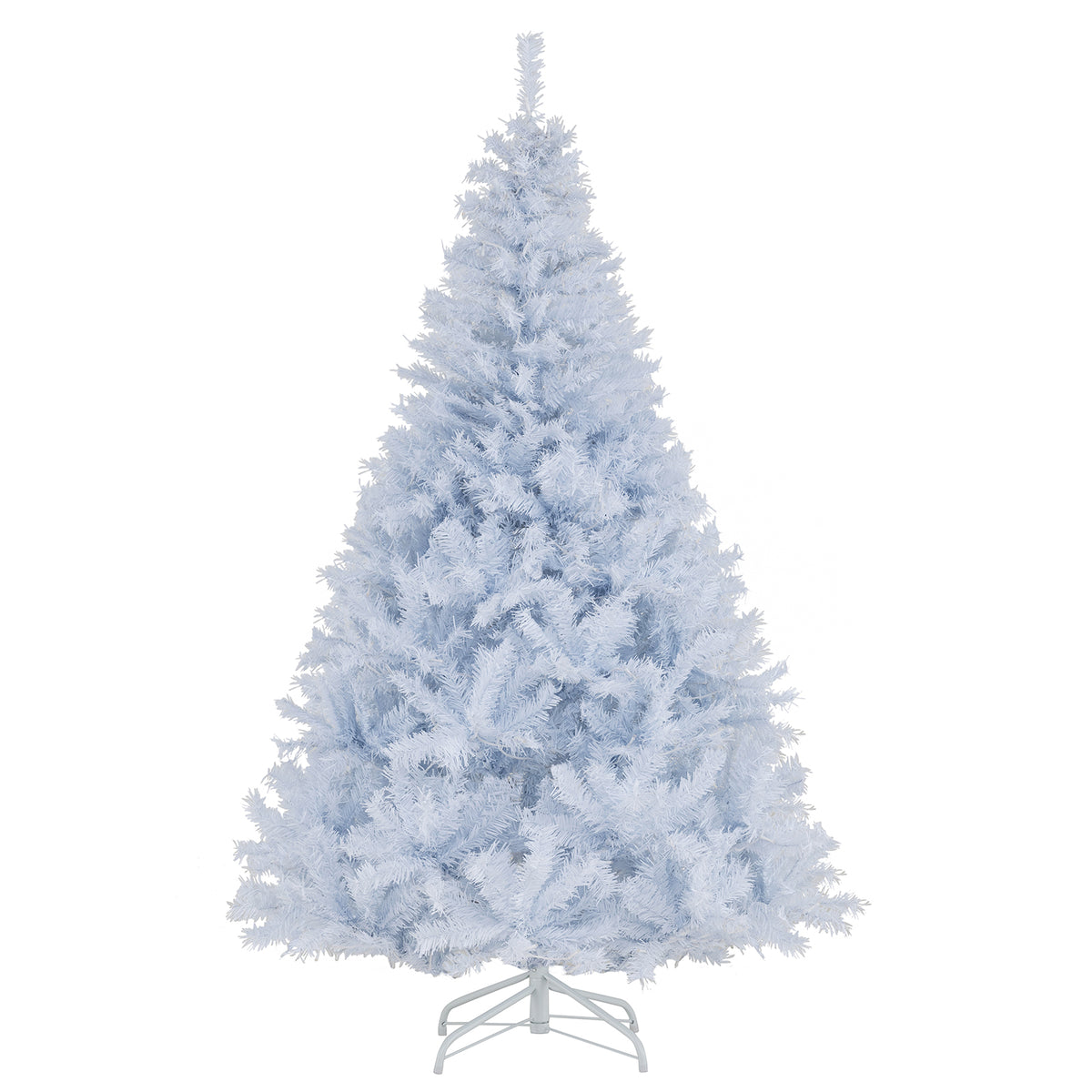6/7 Feet Artificial Christmas Tree Hinged Pre-Lit Xmas Tree with 11 Lighting Modes - Costway