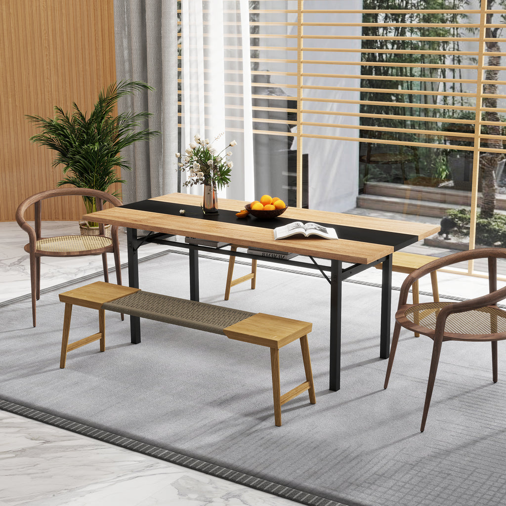 6-Foot Dining Table for 6-8 People, Natural