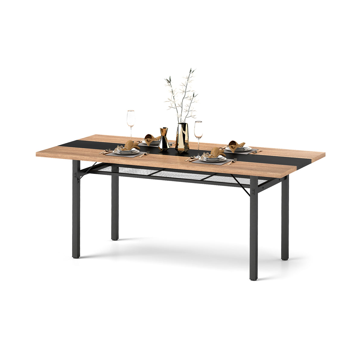 6-Foot Dining Table for 6-8 People, Natural