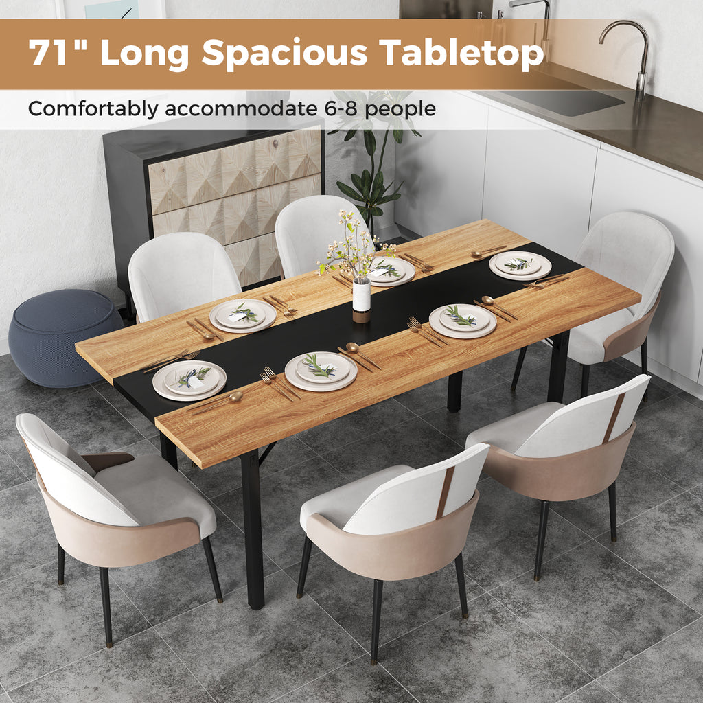 6-Foot Dining Table for 6-8 People, Natural
