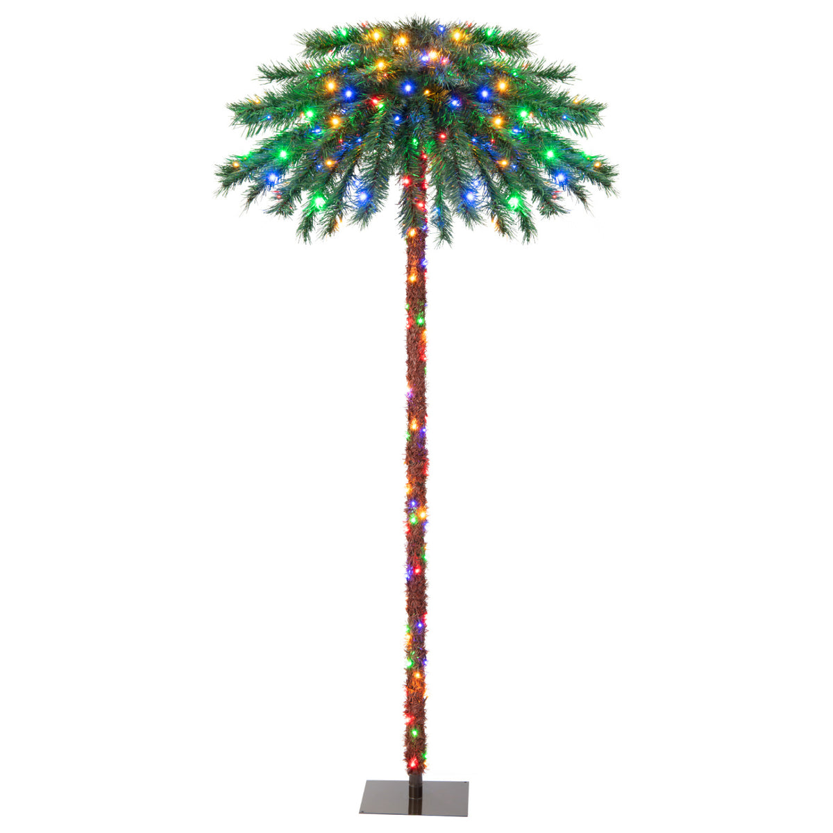 6 Ft LED Lighted Artificial Palm Tree with Water Bag - Tropical Decor