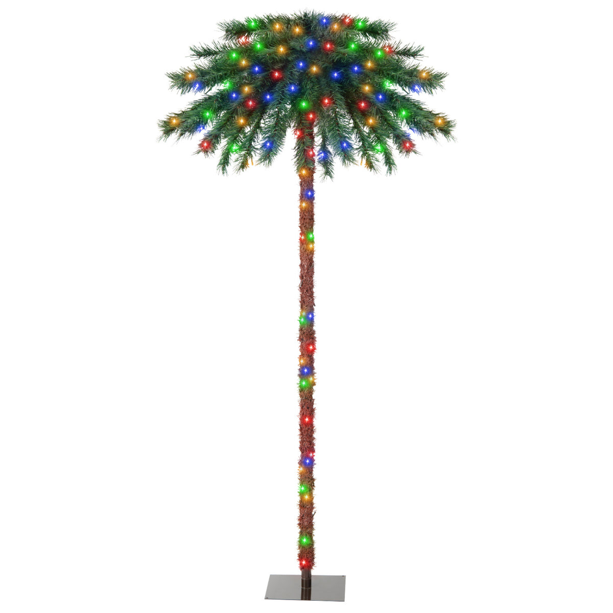 6 Feet Pre-Lit Artificial Tropical Christmas Palm Tree with Multi-Color Lights - Variation of THIS Listing