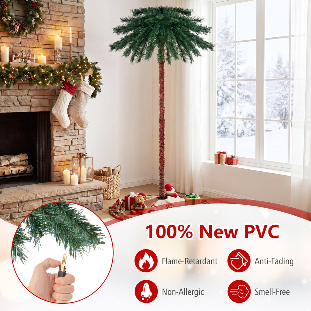 6 Feet Pre-Lit Artificial Tropical Christmas Palm Tree with Multi-Color Lights - Variation of THIS Listing