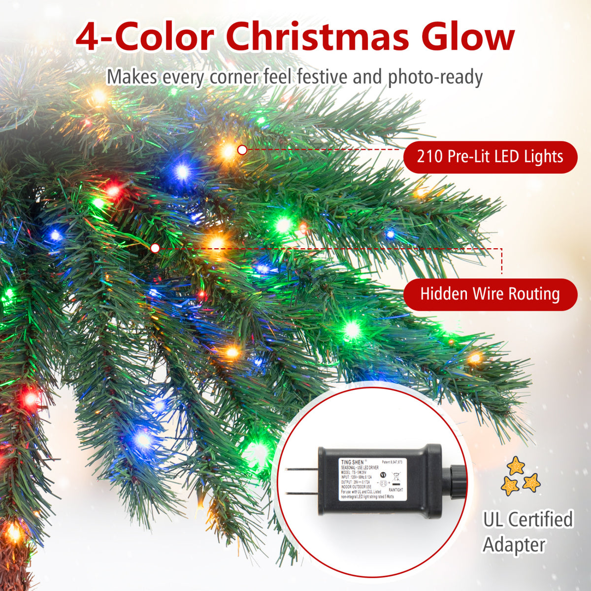 6 Feet Pre-Lit Artificial Tropical Christmas Palm Tree with Multi-Color Lights - Variation of THIS Listing