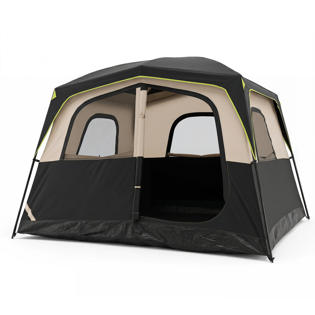 6-Person Camping Tent Easy Setup Family Cabin with Top Rainfly Mesh