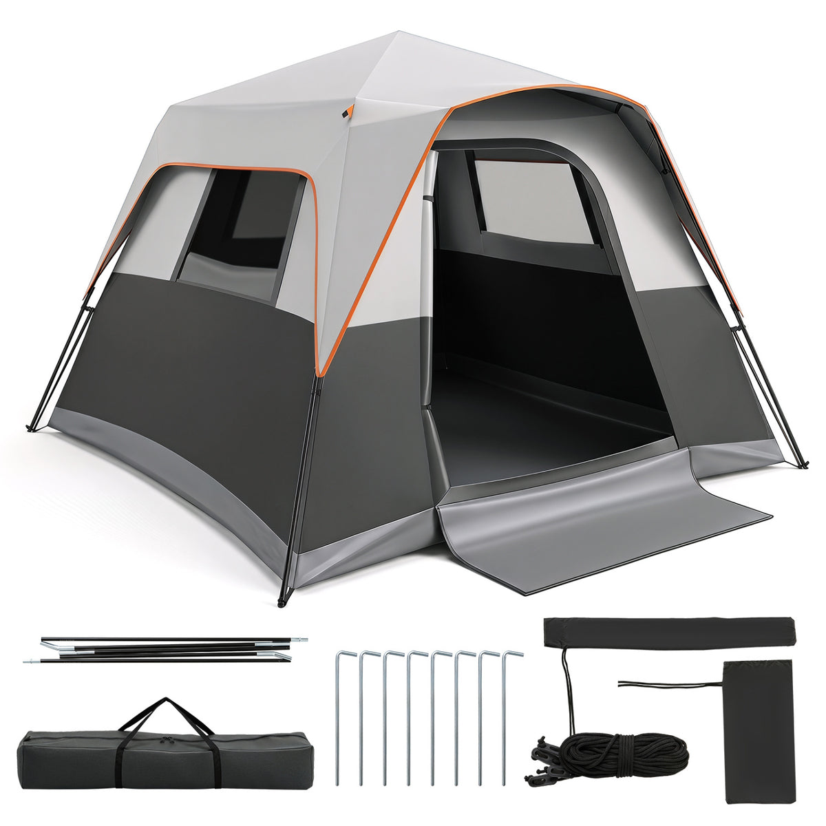 6-Person Outdoor Camping Tent Blackout Easy Setup Instant Cabin with