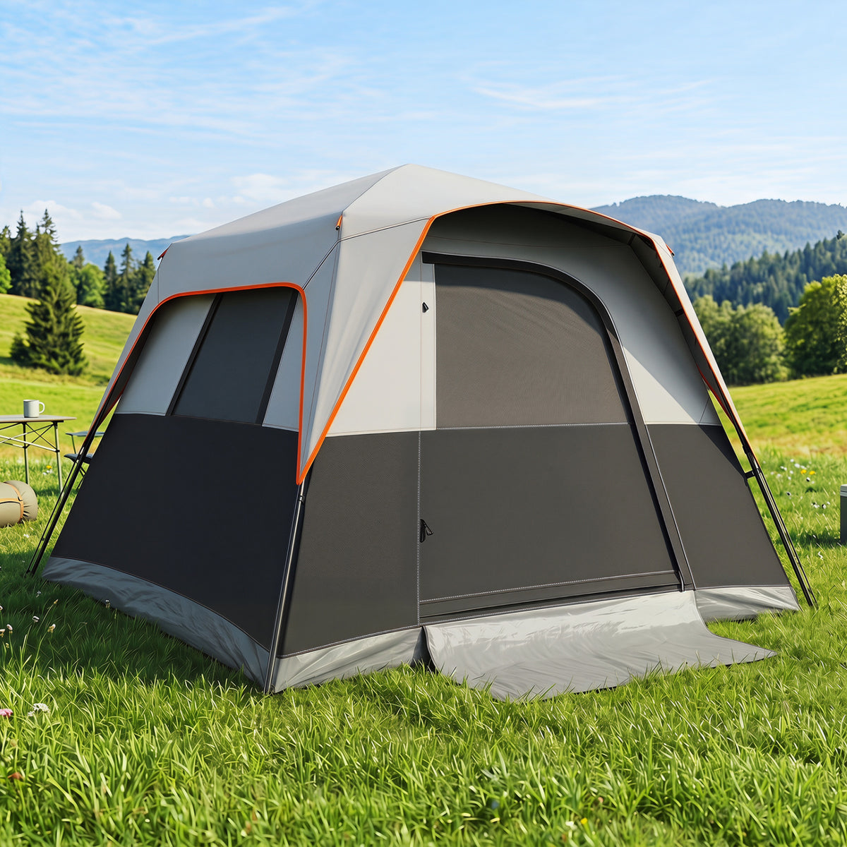 6-Person Outdoor Camping Tent Blackout Easy Setup Instant Cabin with