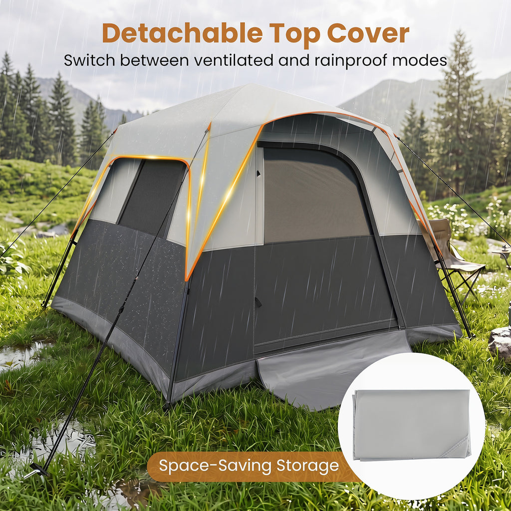 6-Person Outdoor Camping Tent Blackout Easy Setup Instant Cabin with