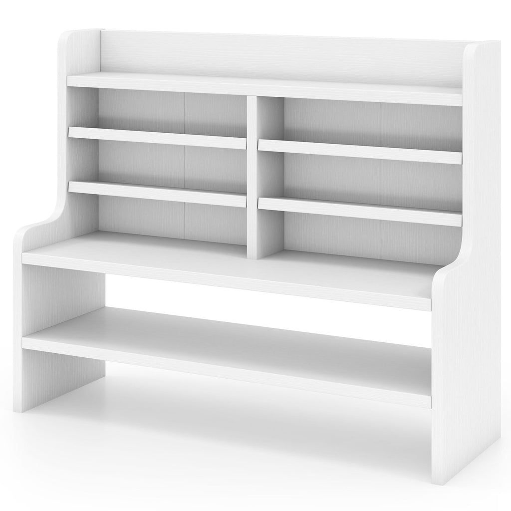 6-Tier Storage Rack with Removable Shelves - White