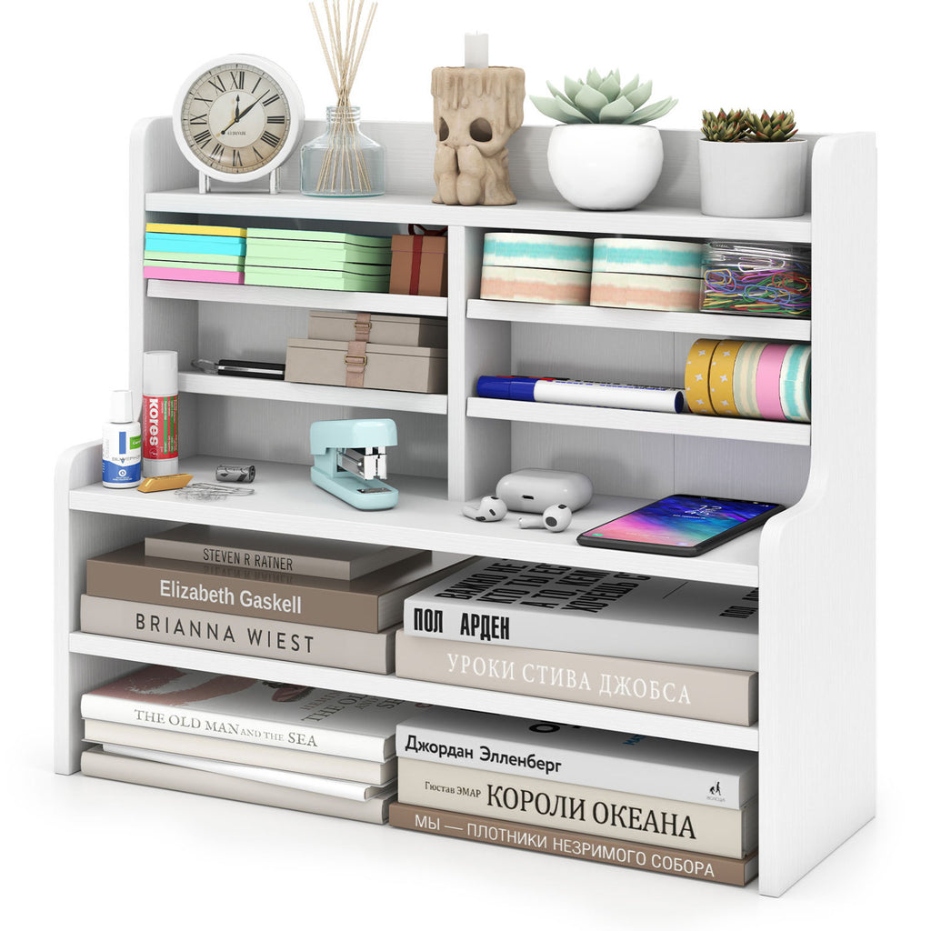 6-Tier Storage Rack with Removable Shelves - White