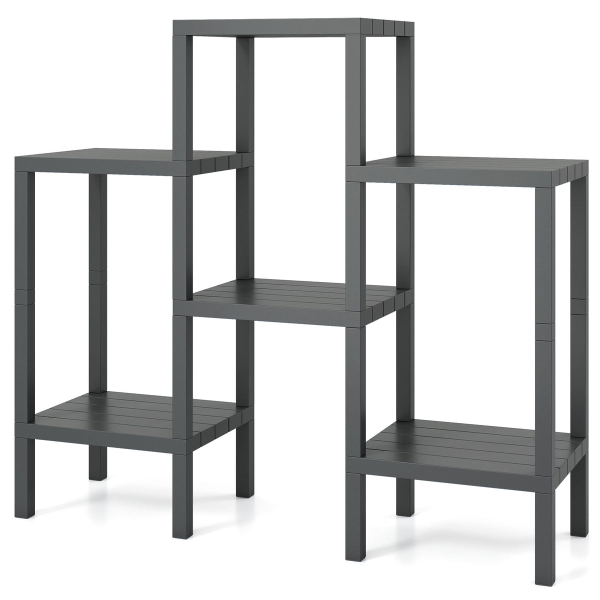 6-Tier Plastic Modular Storage Shelves for Living Room and Kitchen