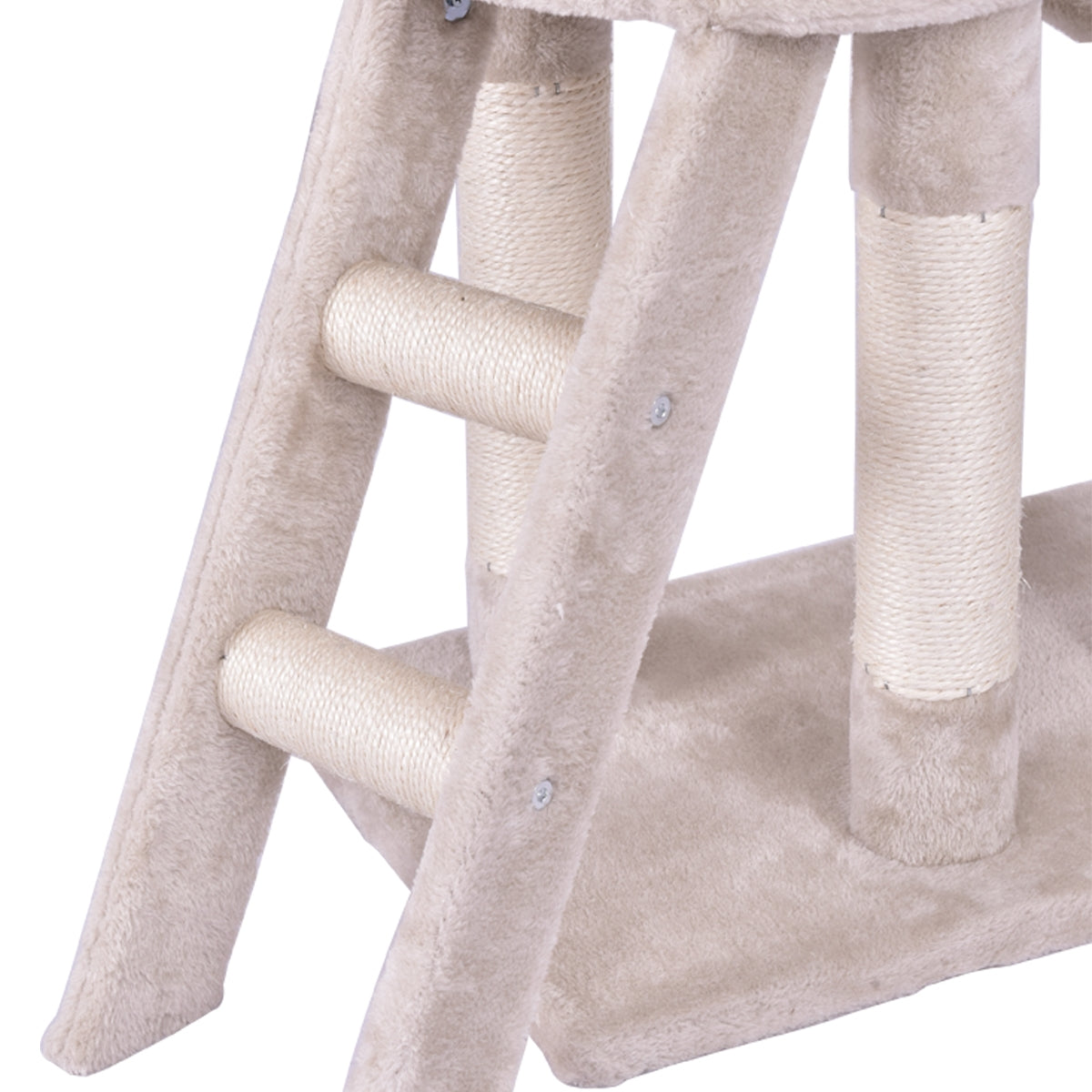 56 Inch Condo Cat Tree with Scratching Posts and Play Area - Costway